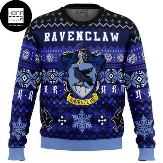 Discover Harry Potter Ravenclaw House Graphic Printed Ugly Christmas Sweater