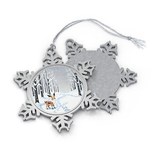 Discover Beautiful Pewter Snowflake Ornament, Winter Decor, Tree Decoration, Poke Christmas, Snow Lover's Ornament