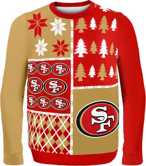 Discover FOCO Unisex Adult Football Busy Block Ugly Sweater