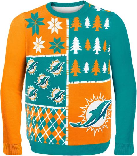 Miami Dolphins 3D Ugly Sweater