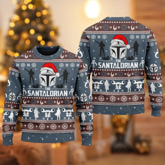 Discover The Santalorian Ugly Christmas Sweater, Star Wars Xmas Sweatshirt Christmas Gift