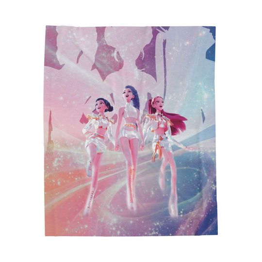 Discover Plush Blanket, Cozy Throw, K-Pop Demon Hunters, Comforting Soft Bedding, Fleece Bedcover, Anime Couch Blanket