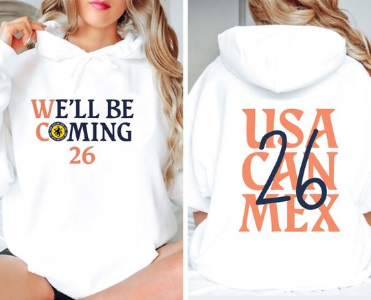 Discover We'll Be Coming 26 Football Chant Hoodie, Supporters Matchday Pullover, Unisex Adults & Kids