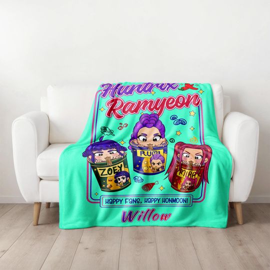 Discover K-pop Demon Hunter Blanket, Anime Girls Throw Blanket, Gift for Fans, K-pop Fun Gift, Birthday Gift for Daughter, Christmas Gift for Her