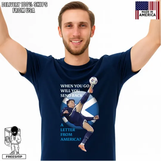 Discover Overhead Kick B We'll be Coming Scotland 2026 TShirt - World Cup Shirt