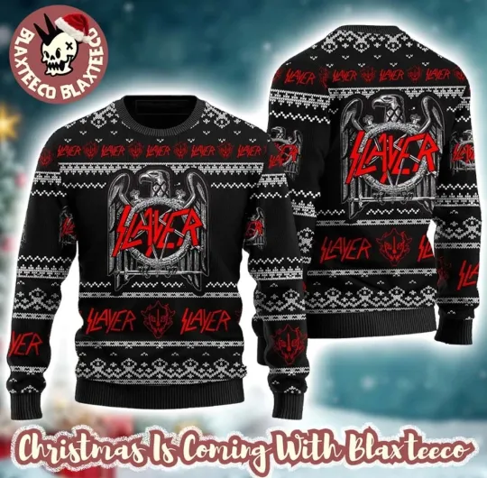 Slayer Band Eagle Logo Christmas Ugly Sweater