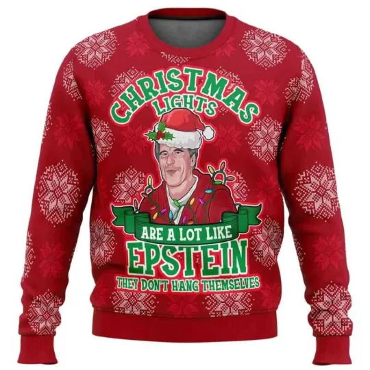 Discover Xmas Lights Are Like Epstein Ugly Christmas Sweater