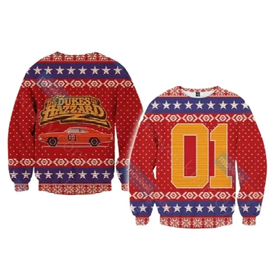 Discover The Dukes Of Hazzard General Lee Ugly Christmas Sweater