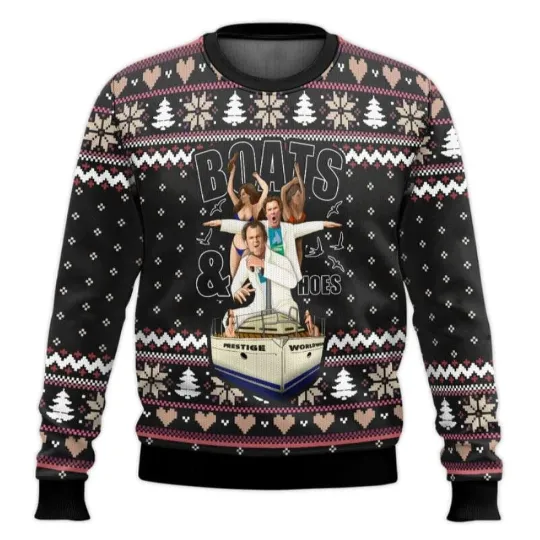 Step Brothers Ugly Christmas Sweater Boats ‘N Hoes