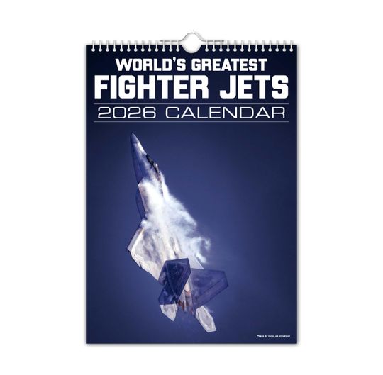 Discover Fighter Jets 2026 Wall Calendar - Vertical Wall Calendar for Home & Living, Office Supplies, Christmas