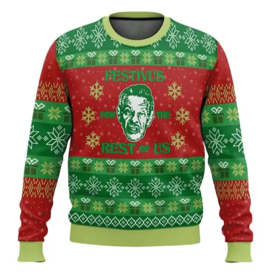 Frank Festivus Seinfeld Ugly Christmas Sweater