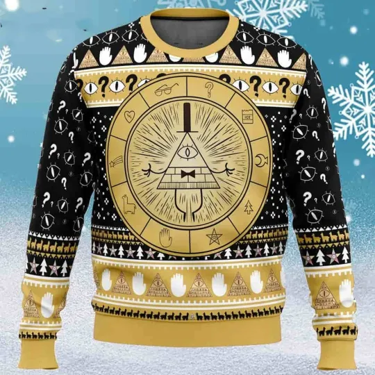 Discover Bill Cipher Gravity Falls Christmas Ugly Sweater, Gift For Her Him