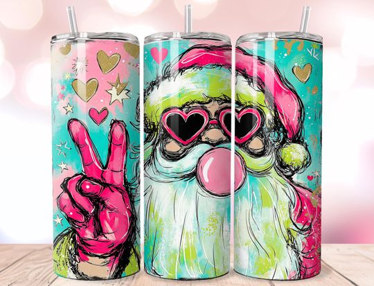 Discover Christmas Santa Tumbler Wrap   Pop Christmas  Tumbler 20oz Wrap, Sublimation Design