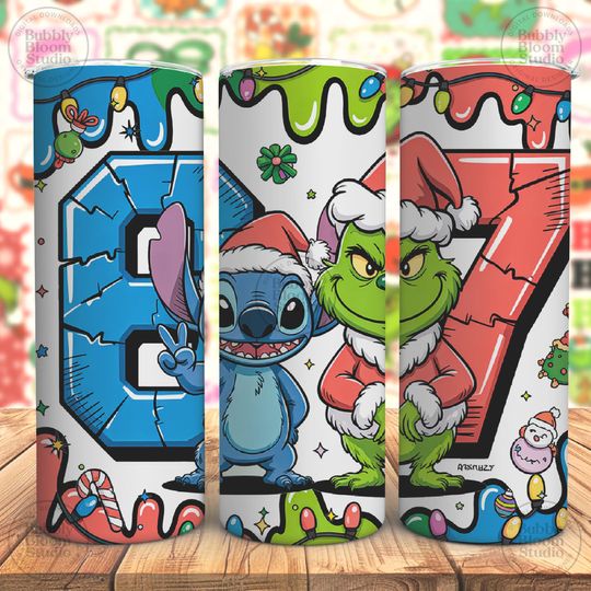 Discover Funny Green Guy Design  , Six Seven Bruh Funny Meme Christmas Hands 20 oz Skinny Tumbler Sublimation Design  , Trendy Christmas 2025