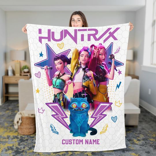 Discover CUSTOM Huntrix Demon Hunters Blanket, Mira Rumi Zoey Kpop Blanket, Personalized Anime Throw, Kpop  Huntrix Group, Movie Gift For Fans PAH058