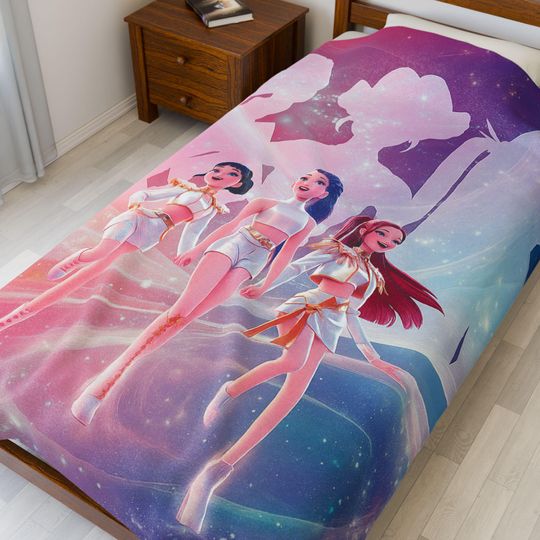 Discover K-Pop Demon Hunters Plush Blanket | Soft Cozy Throw for Fandom Lovers
