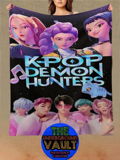 Discover Brand New 50x60 Inch KPOP K-Pop Demon Hunters Soft Plush Throw Blanket Korean