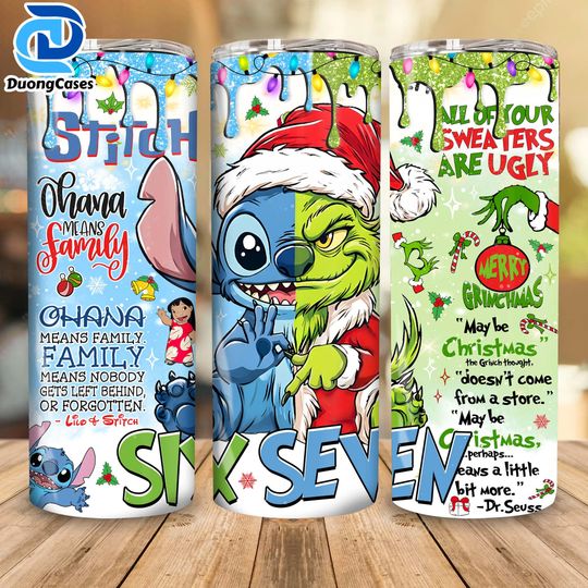 Discover Six Seven Funny Meme Christmas Hands 20 oz Skinny Tumbler Sublimation Design Png, Trendy Christmas 2025 Png, Funny Green Guy Design Png