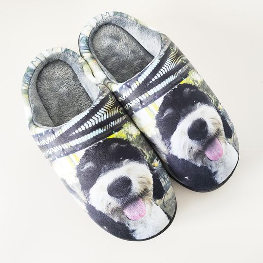Discover Custom Photo Slippers Personalized Pet Slippers Picture Dog Lover Gift for Mom Indoor Shoes Photo Cat Home Slipper for Christmas Gifts
