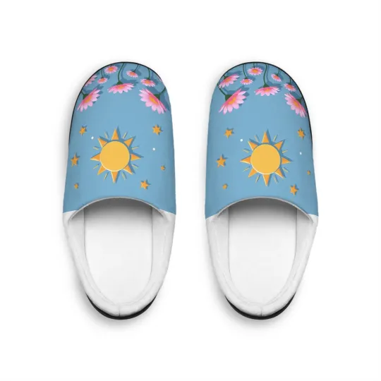 Discover Sunshine Floral Women's Indoor Slippers, Cozy Home Slippers, Gift for Her