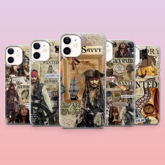Discover Jack Sparrow Pirate Phone Case for iPhone 17Pro, 16, 15, 14, 13, 12