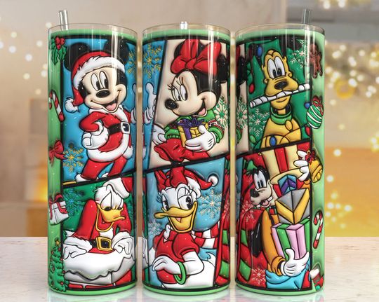 Discover 3D puffy Christmas inflatable Print Tumbler, Skinny Tumbler, 20 oz Skinny Tumbler Sublimation Design, Tumbler png, Christmas gift