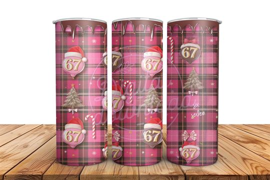 Discover Christmas Plaid Tumbler Wrap: Number 67 Design (Digital Download)
