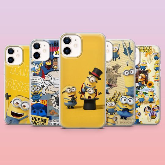 Discover Minions Phone Case Dispicable Me Banana Cover for iPhone 17Pro, 16, 15, 14, 13, 12, Samsung S25, S24, S23, S22, A16, A26, A56, Pixel 10, 9