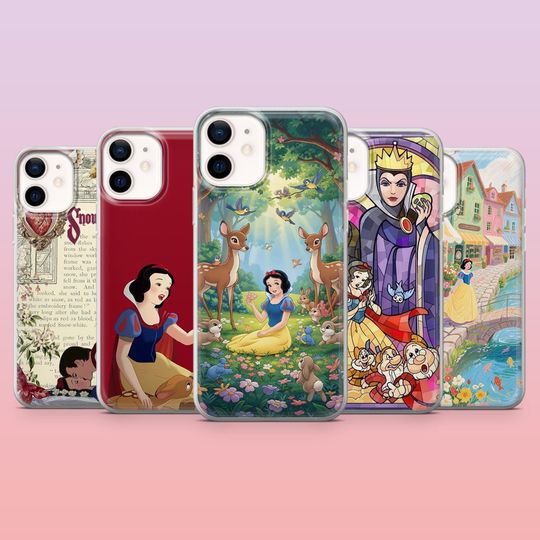 Discover Snow White Phone Case Princess Evil Queen Cover for iPhone 17Pro, 16, 15, 14, 13, 12, Samsung S25, S24, S23, S22, A16, A26, A56, Pixel 10, 9