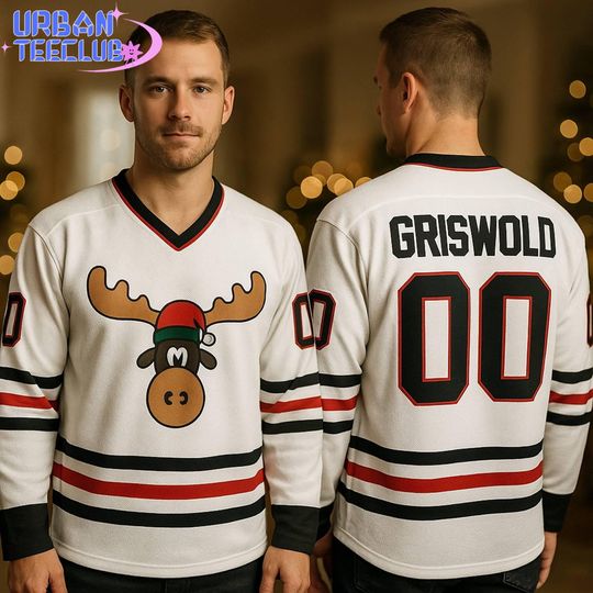 Discover Personalized Griswold Mosee Christmas Hockey Jersey, National Lampoon Christmas Vacation Jersey, Christmas Holiday Team Family Matching Tee