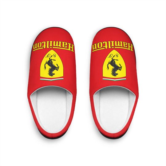 Discover Lewis Hamilton Badge Slippers | Red Indoor Slippers