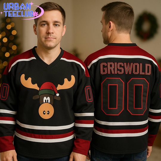 Discover Personalized Griswold Mosee Christmas Hockey Jersey, National Lampoon Christmas Vacation Jersey, Holiday Team Christmas Family Matching Tee