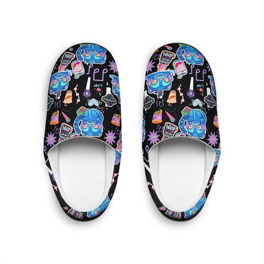 Discover Derpy Kpop Tiger Indoor Slippers | Plush Flannel Fleece Cozy Home Shoes