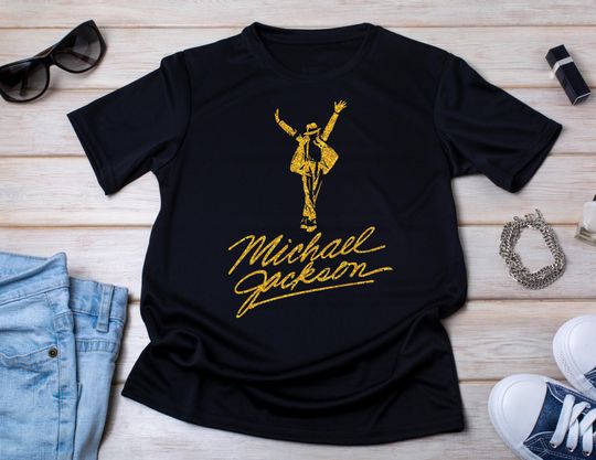 Michael T-Shirt, Michael Themed Shirt, Family Shirts, Music Lover Gift, Thriller Shirt, Glitter Vinyl Shirt