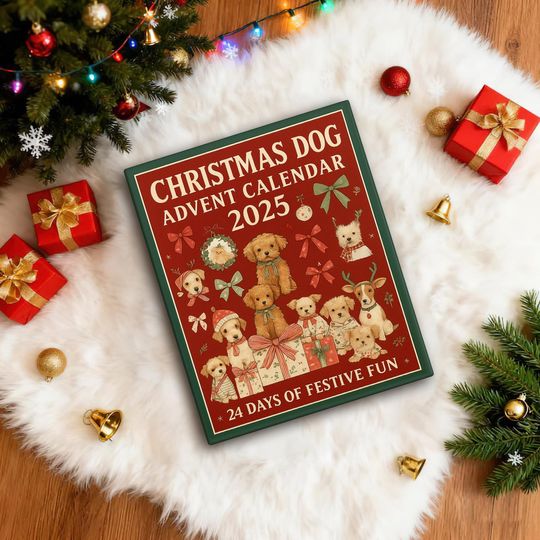 Discover Christmas Puppy Advent Calendar - 24 Day Dog Countdown - Holiday Puppy Advent Calendar 2025 - Christmas Dog Countdown Box - Dog Lover Gift