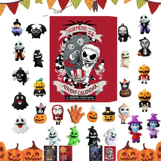 Discover Halloween Advent Calendar 24 Day Countdown Horror Figures Collectible Gift Set