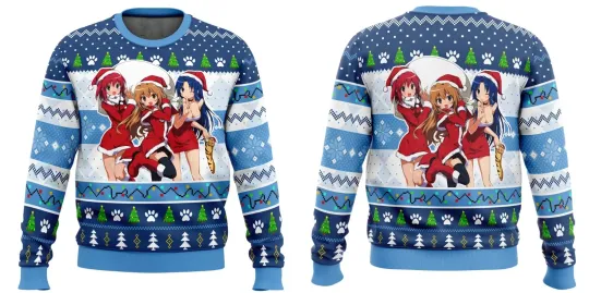 Discover Christmas Taiga, Minori and Ami Toradora Ugly Christmas Sweater