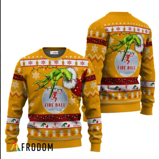 Discover Ugly Christmas Sweater Holiday Drink funny character Hand Festive Design