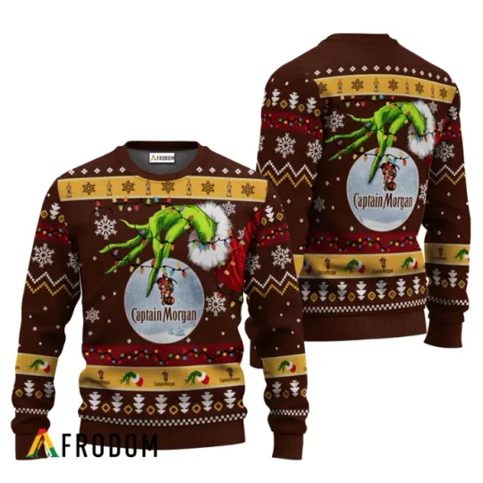 Discover Funny Holiday Ugly Sweater funny character Hand Spiced Rum Inspired Graphic