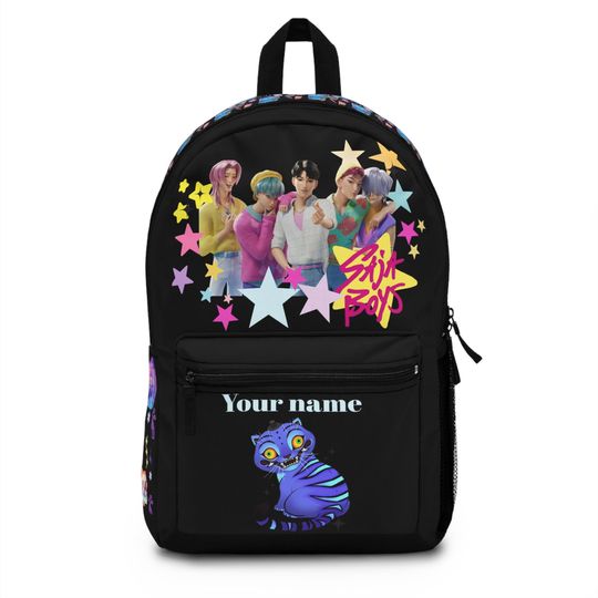 Discover Colorful Pop Star Group Graphic Backpack | Neon Tiger Travel Pack