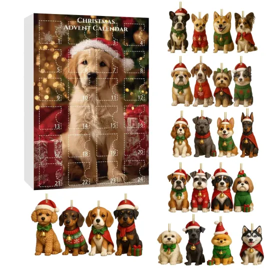 Discover Dog Advent Calendar 2025 Dog Lovers Christmas Countdown Advent Calendar 24PCS