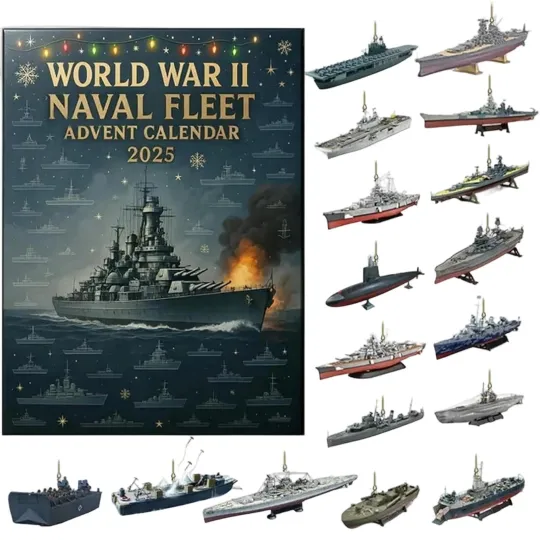 Discover Wwii Naval Fleet Advent Calendar 2025, 24 Days Christmas Countdown Calendar