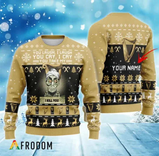 Discover Funny Personalized Ugly Christmas Sweater You Take My Favorite Dark Beer