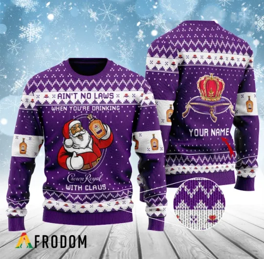 Discover Ugly Christmas Sweater Personalized Drinking Beer With Festive Character