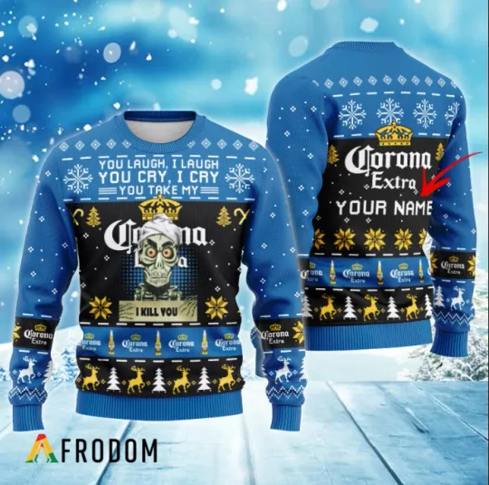 Discover Personalized You Take My Beer Ugly Christmas Sweater Holiday Pullover