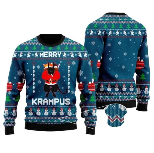Merry Krampus Ugly Christmas Sweater