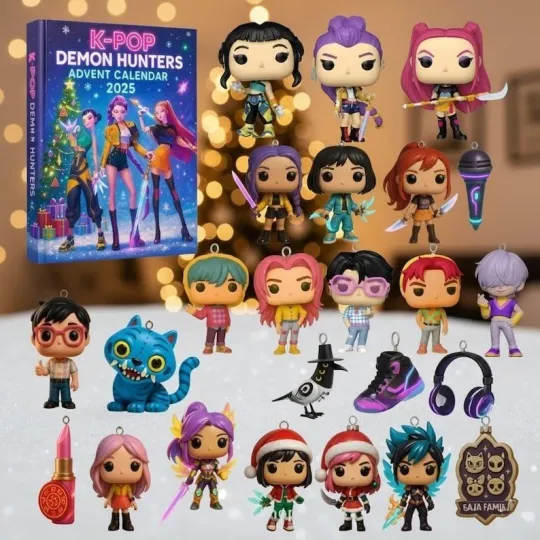 Discover Kpop Demon Hunters Advent Calendar, Kpop 2D Flat Acrylic,Resin Demon Hunters