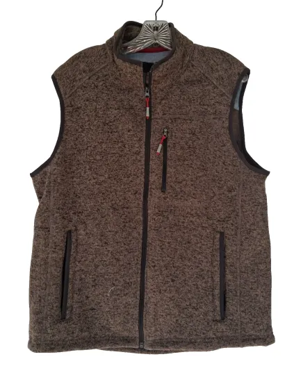 Discover Orvis Denali Sweater Fleece Vest Men’s Size Large Brown
