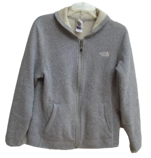 Discover The North Face Full Zip Flannel Jacket Women's Size XL Grey