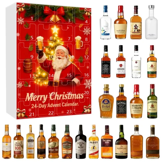 Discover Christmas Wine Bottle Advent Calendar 2025 Gifts for Women Men Adults Statue Toy